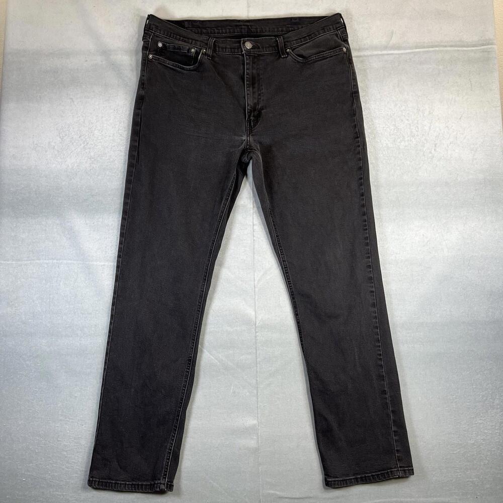 Levis 541 Jeans Mens 38x34 Black Dark Wash Denim Athletic Fit Charcoal Stretch